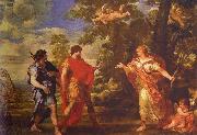 Pietro da Cortona Venus as Huntress Appears to Aeneas oil on canvas